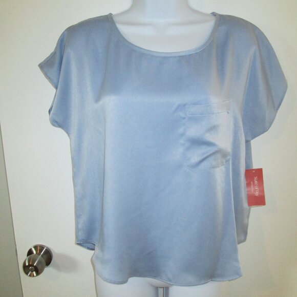 State of Day Short-Sleeve Pajama Top Crepe de Chine NWT M - Picture 4 of 6